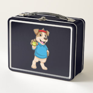 Lunch Box Dog at tennis