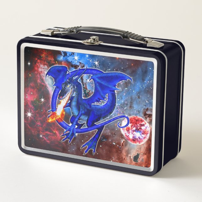 Lunch Box Dragon cosmique azurite (Devant)
