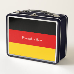 Lunch Box Drapeau allemand Black Red Gold Deutsche Flagge
