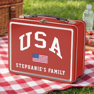 Lunch Box Drapeau américain de la fête de l'indépendance pat
