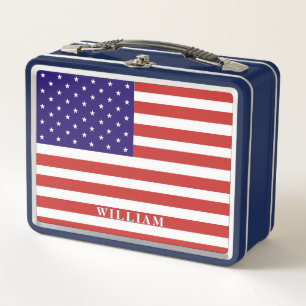 Lunch Box Drapeau américain Enfants personnalisés