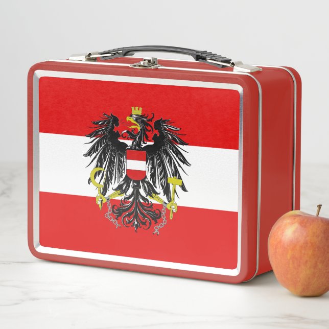 Lunch Box Drapeau autrichien (En situation)