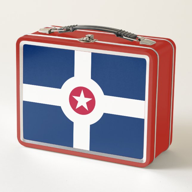 Lunch Box Drapeau d'Indianapolis, boîte à lunch en métal de  (Devant)