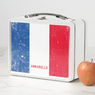 Lunch Box Drapeau français Regarder déçu Nom personnalisé de