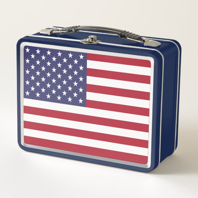 Lunch Box Drapeau rouge blanc et bleu patriotique américain (Devant)