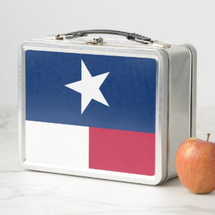 Lunch Box Drapeau Texas - affichage vertical