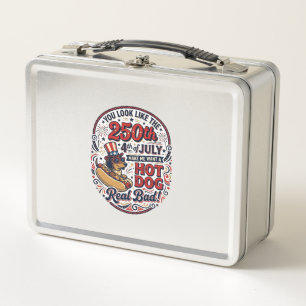 Lunch Box Drôle 250e 4 juillet Hot Dog Dachshund