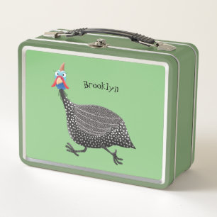 Lunch Box Drôle dessin animé d'oiseau de Guineafowl
