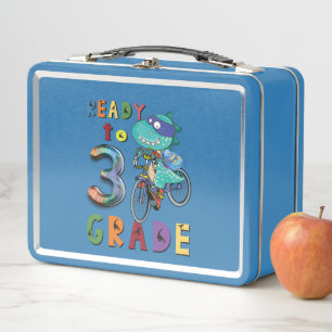 Lunch Box Drôle Dinosaur 3E Grade Nom personnalisé