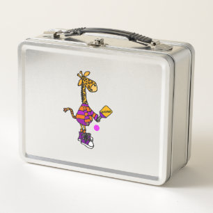 Lunch Box Drôle Giraffe Jouer Pickleball