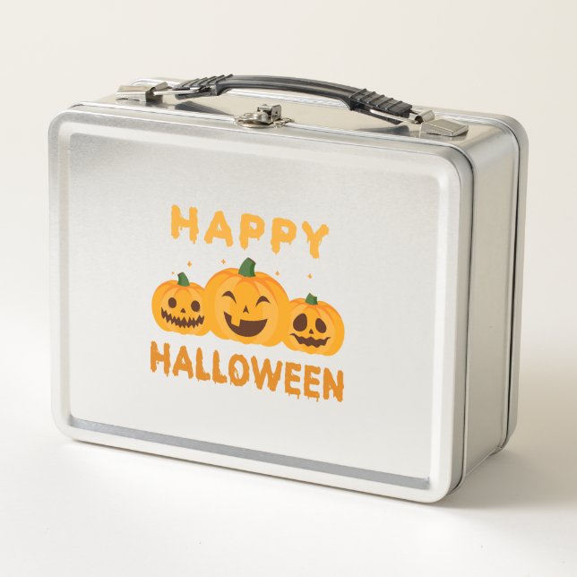 Lunch Box Drôle Halloween Happy Citrouilles d'Halloween (Devant)