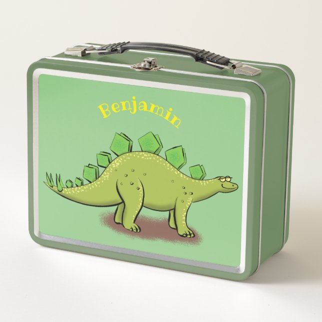 Lunch Box Drôle stegosaurus dinosaure dessin animé (Devant)