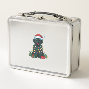 Lunch Box Éclairage Noël Chapeau noir Golden Retriever Chien