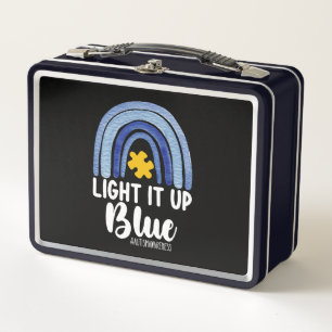 Lunch Box Éclairez-le en bleu Arc-en-ciel Autisme Sensibilis