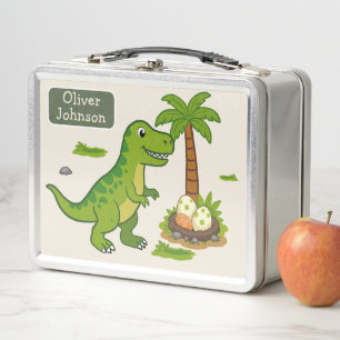 Lunch Box École de dinosaure mignon personnalisée T-Rex