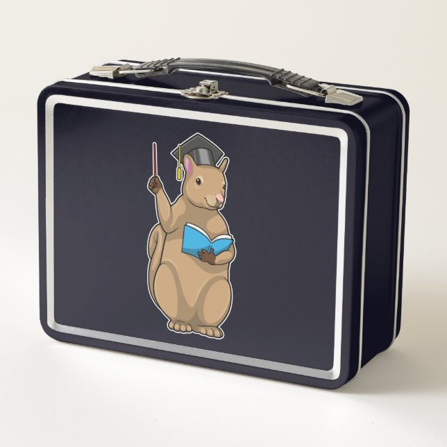 Lunch Box Écureuil comme enseignant avec livre (Devant)