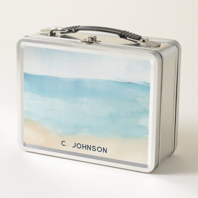 Lunch Box Elégante aquarelle Motif Abstrait moderne (Devant)
