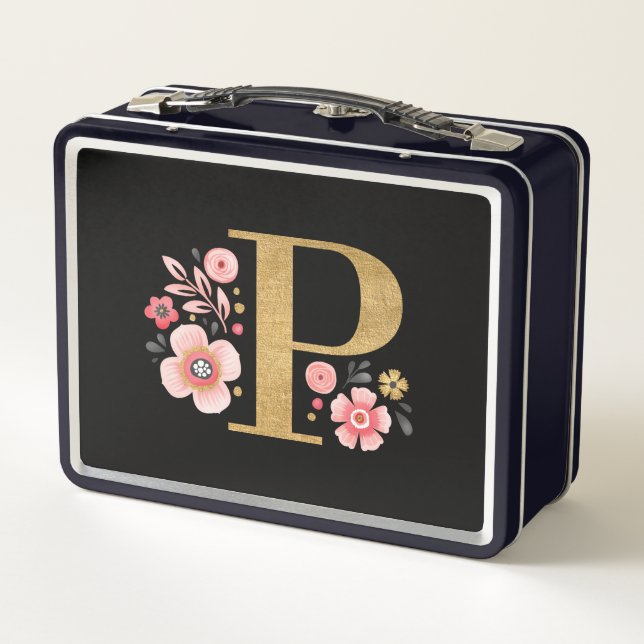 Lunch Box Élégante Fille rose florale (Dos)