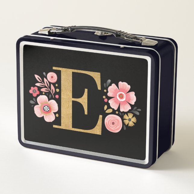 Lunch Box Élégante Fille rose florale (Dos)