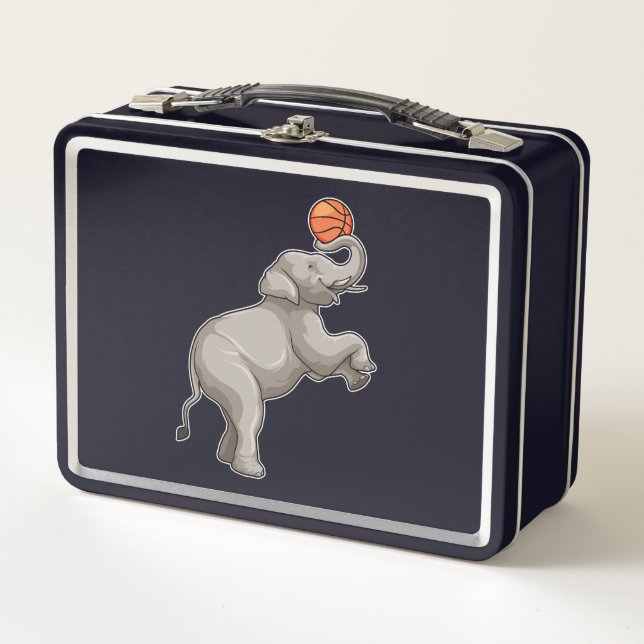 Lunch Box Elephant avec basket-ball (Devant)