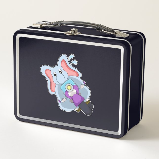 Lunch Box Elephant comme vélo avec moto.PNG (Devant)