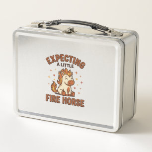 Lunch Box En attente d'un petit cheval de feu Vintage Baby S