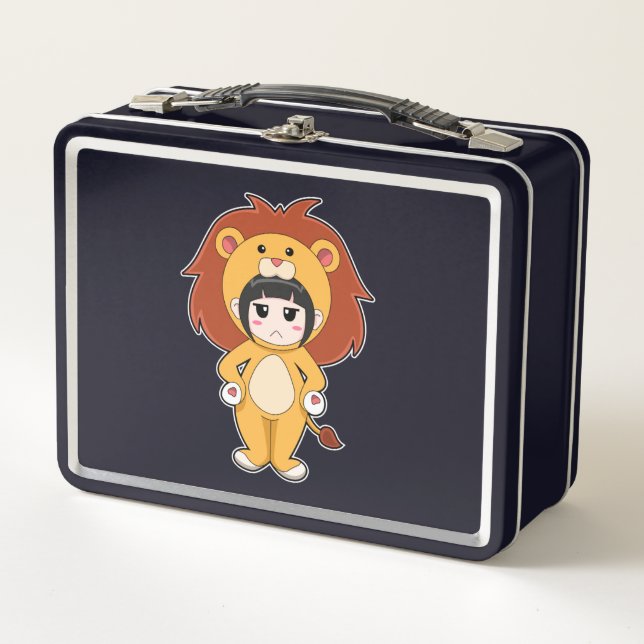 Lunch Box Enfant avec costume de lion (Devant)