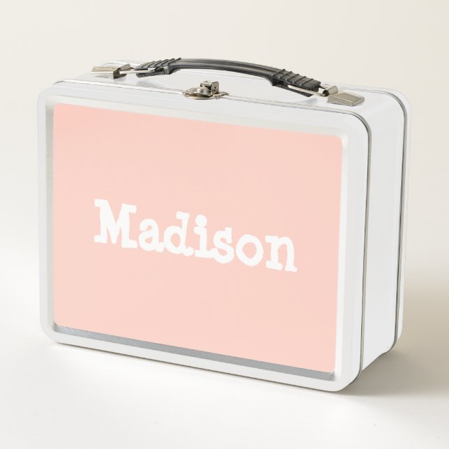 Lunch Box Enfants blancs rose vif personnalisés (Devant)