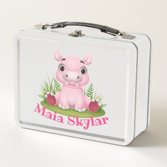 Lunch Box Enfants Hippo Customisé Lunette (Devant)