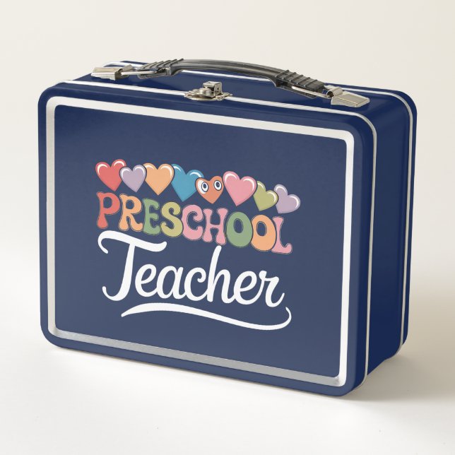 Lunch Box Enseignant Préscolaire Premier Jour Super Retour À (Devant)