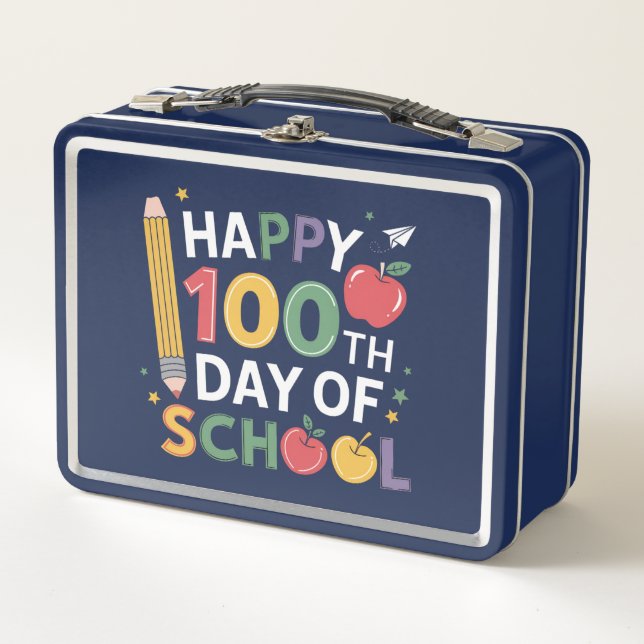 Lunch Box Enseignants du 100e jour d'école Joyeux 100 jours (Devant)