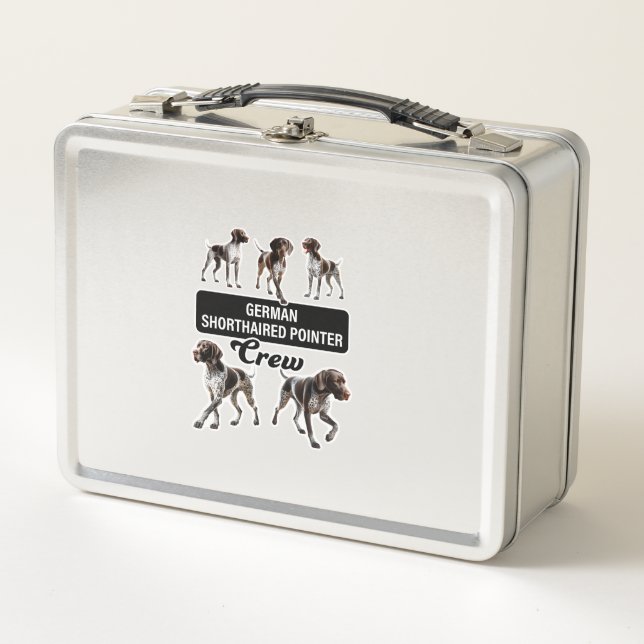 Lunch Box Équipage de pointeur germanique à pois courts (Devant)