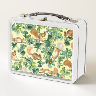 Lunch Box Equipe aquarelle, chêne motif sans soudure.