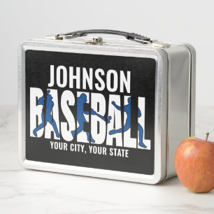 Lunch Box Équipe de baseball AJOUTER NOM Champion Joueur de 