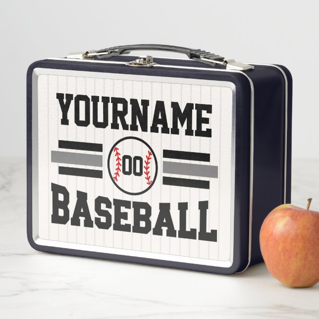 Lunch Box Équipe de joueurs de baseball rétro personnalisés  (En situation)