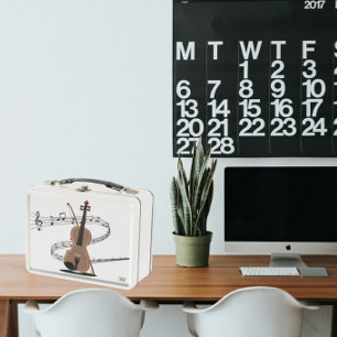 Lunch Box Équipe de musique torride et dessin de violon   In