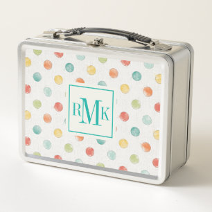 Lunch Box Étape réfléchie de papillons du monogramme  