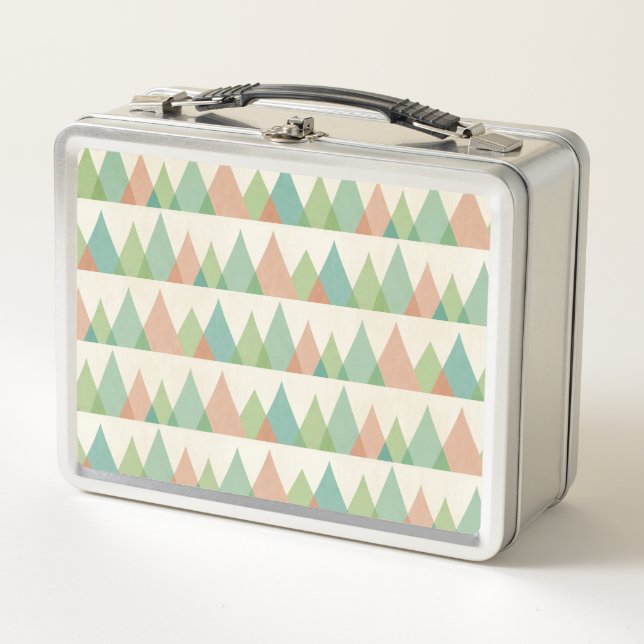 Lunch Box Étape | Teal de Geo de sud-ouest et triangles de (Devant)