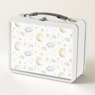 Lunch Box Etoiles de lune d'aquarelle et Motif de nuage