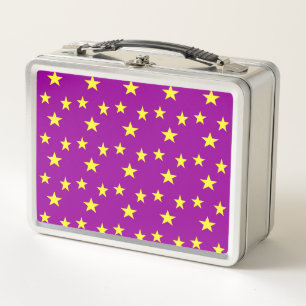 Lunch Box étoiles jaunes sur violet