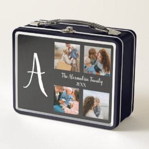 Lunch Box Famille personnalisée 4 photo collage modèle