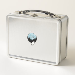 Lunch Box Fantôme d'Halloween Forêt Sombre Lune Vintage_1
