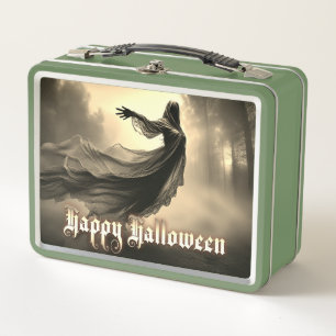 Lunch Box Fantôme Féminin Noir dans un Paysage Infernnal - H