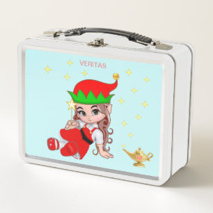 Lunch Box Fée magique mignonne et étoiles sur bleu clair