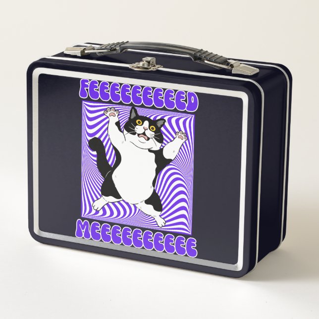 Lunch Box "Feeed Meeee" / Elle Croyait Drôle Chat (Devant)