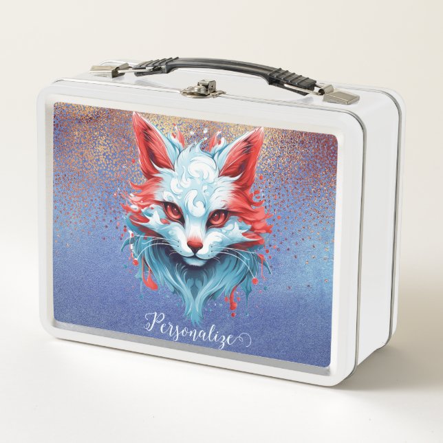 Lunch Box Feline Anime Magique Personnaliser (Devant)