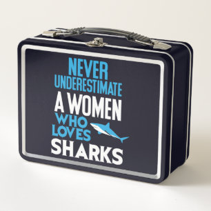 Lunch Box Femme drôle qui aime les requins