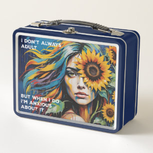 Lunch Box Femme Whimsical Adulte & Anxieuse Avec Tournesol