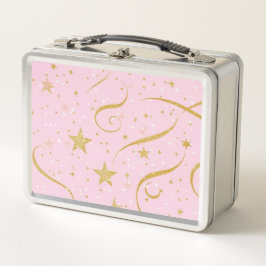 Lunch Box Fête céleste - Boîte alimentaire rose & Gold Star