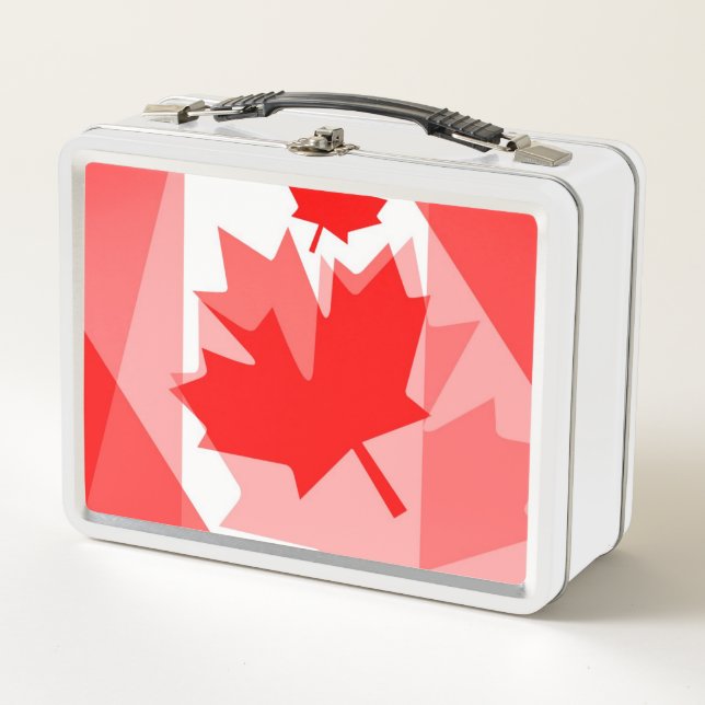 Lunch Box Feuille d'érable rouge canadienne style stratifié  (Devant)